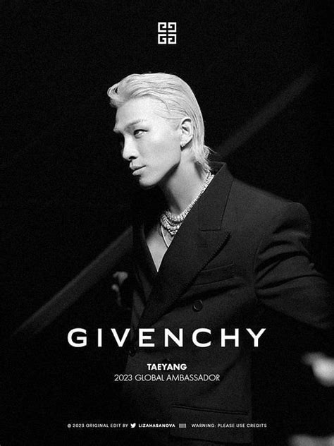 givenchy korean ambassador|BIGBANG’s Taeyang is Givenchy’s newest global ambassador.